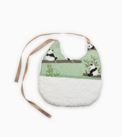 Babero bebé personalizado verde Pandas