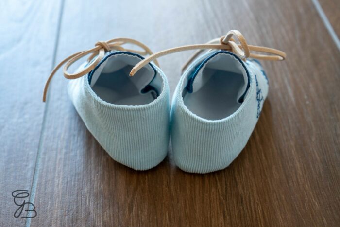 Zapatos Bebé Azul Plumas 3