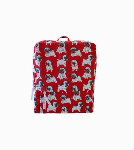 Mochila Infantil Personalizada Roja Pug portada